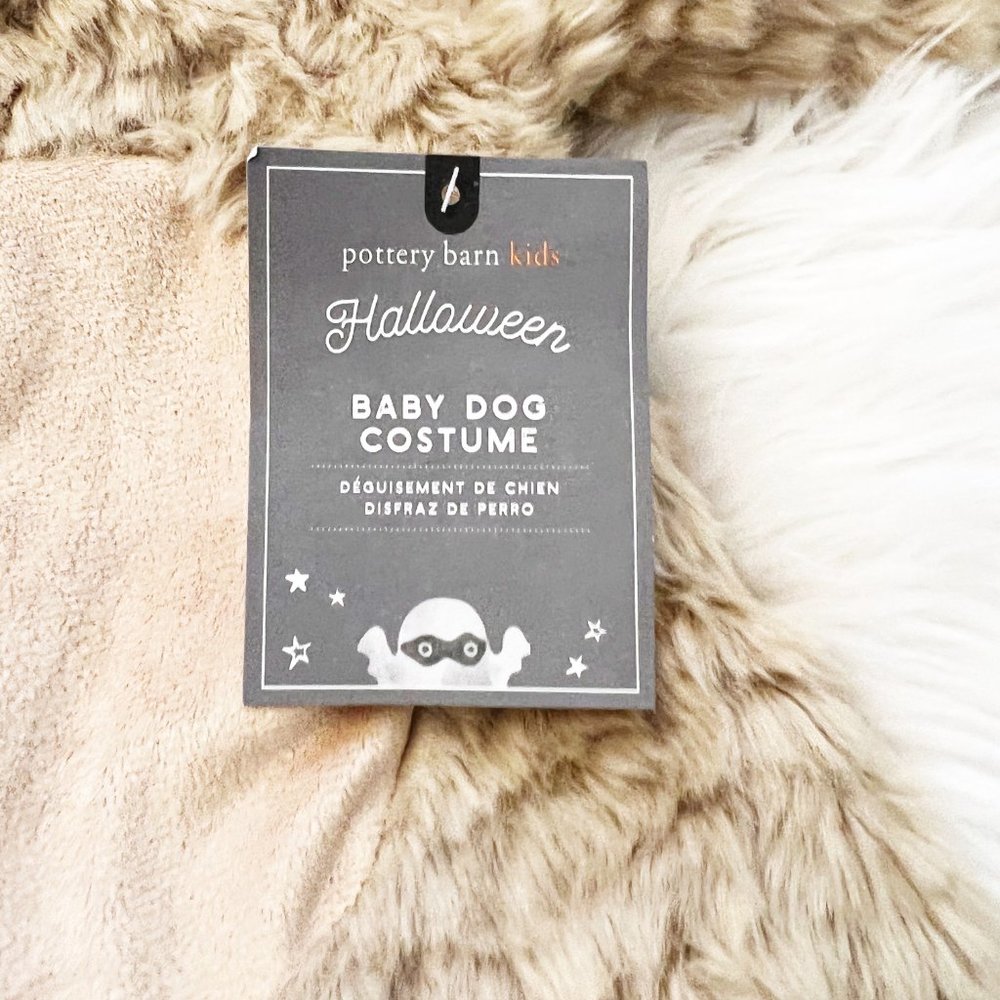 NEW Pottery Barn Kids BABY DOG HALLOWEEN COSTUME 0-6 3 MONTHS *brown puppy - Picture 14 of 15